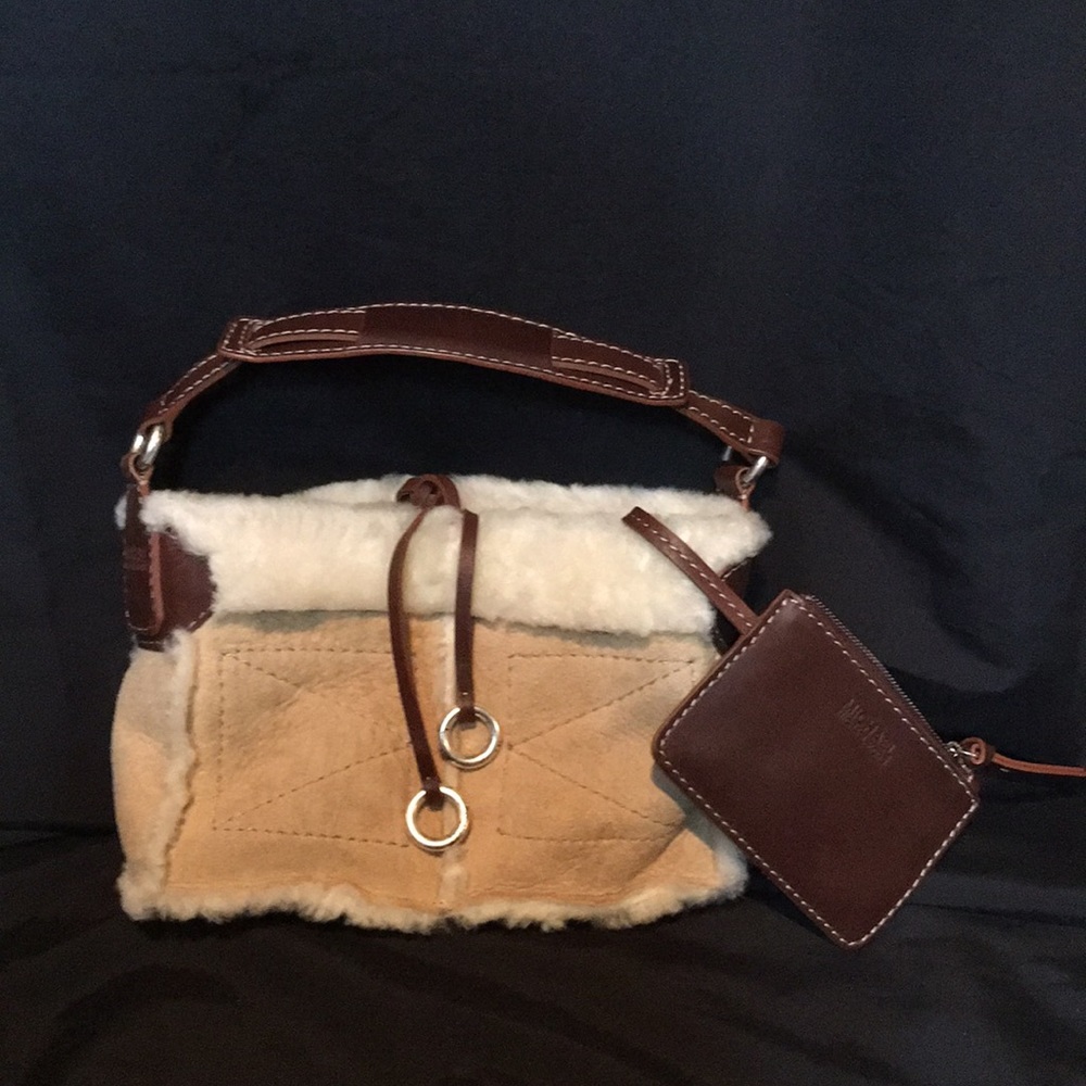 Michael Kors suede & shearling purse